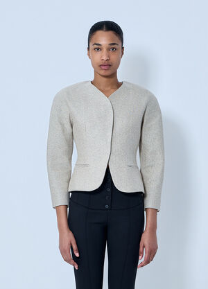 Jacquemus La Petite Veste Ovalo Jacket Beige jac0264025