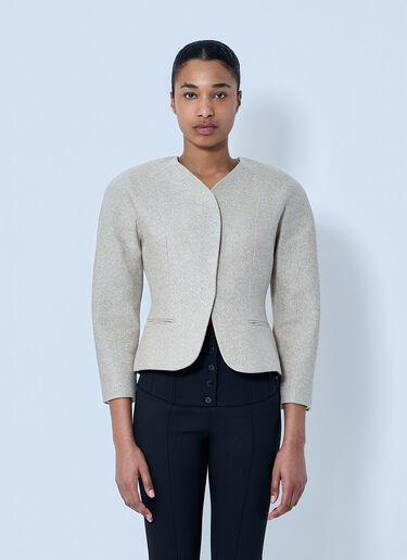 Jacquemus La Petite Veste Ovalo Jacket Beige jac0264025