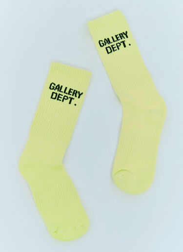 Gallery Dept. Clean Logo Jacquard Socks Yellow gdp0152037