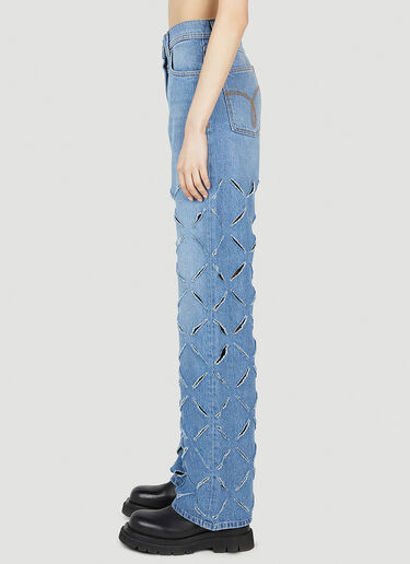 Slashed Wide-Leg Jeans Versace Slashed Wide-Leg Jeans Blue vrs0251008