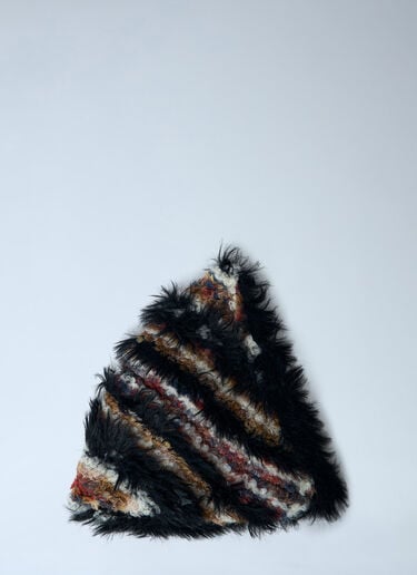 Kiko Kostadinov Chevron Knit Scarf Black kko0262010