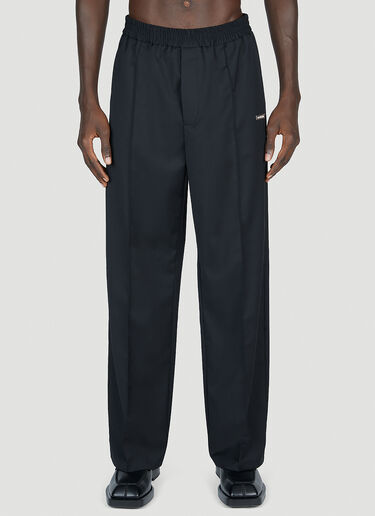 Han Kjøbenhavn Wool Loose Track Pants Black han0153016