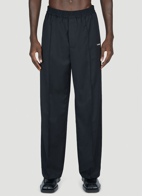 Han Kjøbenhavn Wool Loose Track Pants Black han0353001