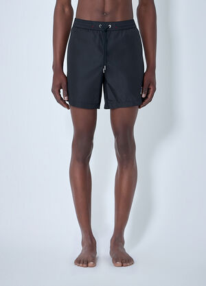 Moncler Elasticated Swim Shorts Black mon0164016