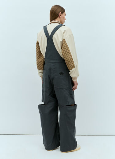 Gucci Logo Patch Dungarees Grey guc0155040