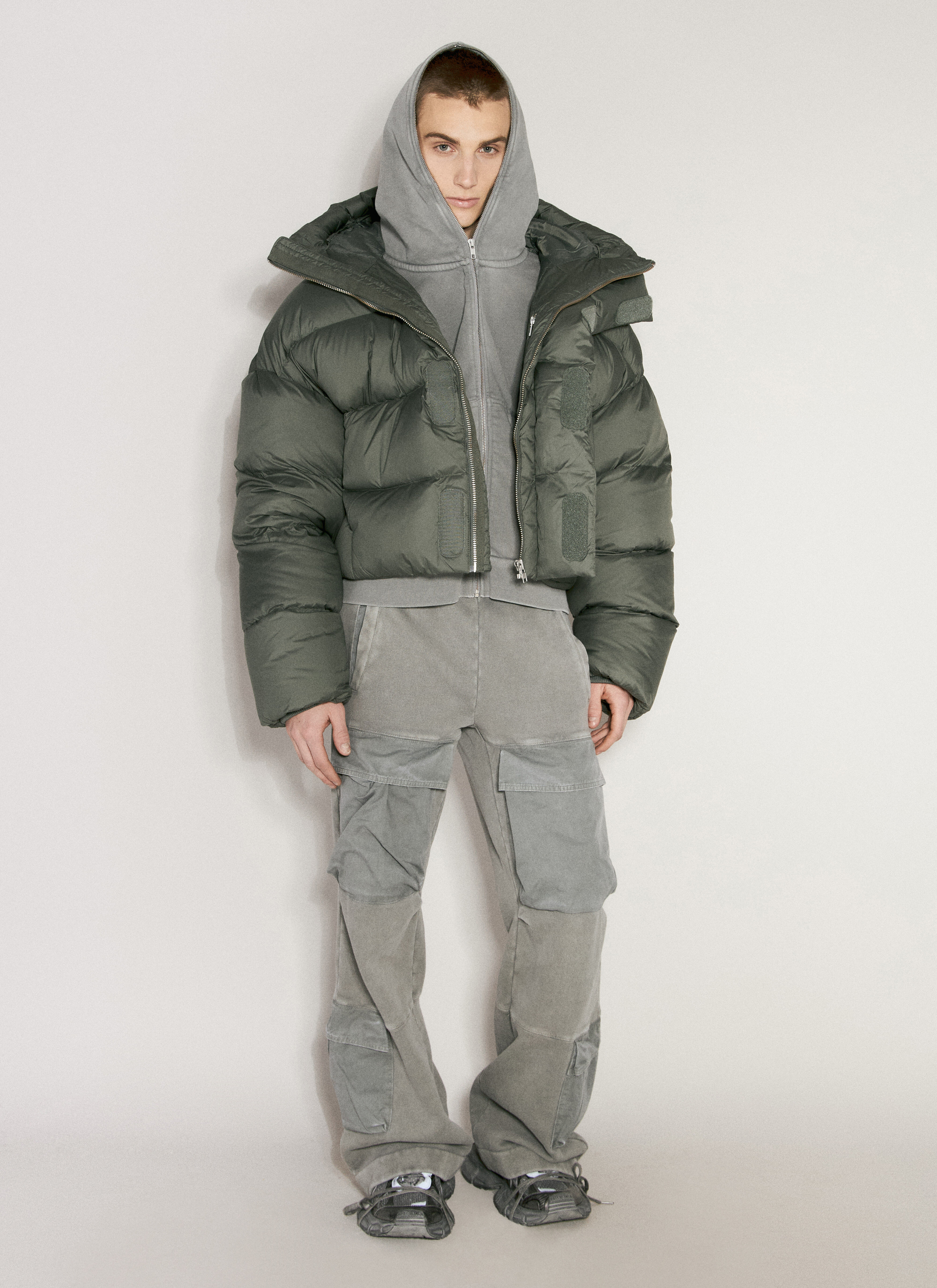 ENTIRE STUDIOS MML hoodie padded jacket - Grey