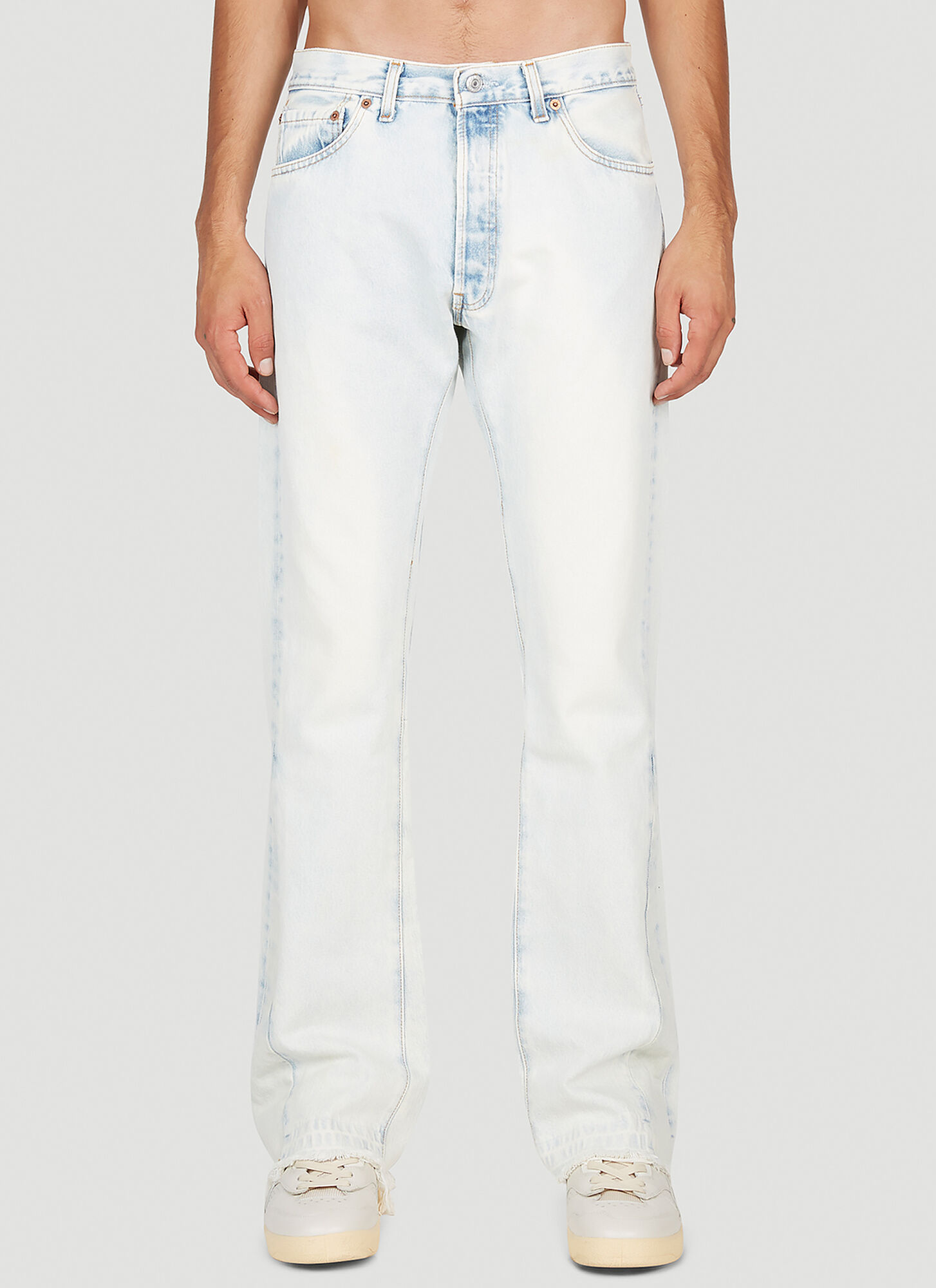 Gallery Dept. Flared Light-wash Denim Jeans In Blue