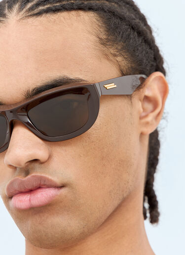 Bottega Veneta Rectangular Sunglasses Brown bos0358002
