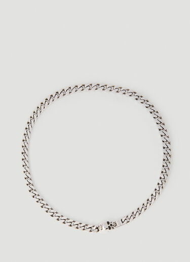 Alexander McQueen Skull Chain Necklace Silver amq0152034