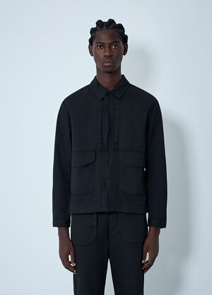 Massimo Osti Studio Gabardine Overshirt Black mso0162003