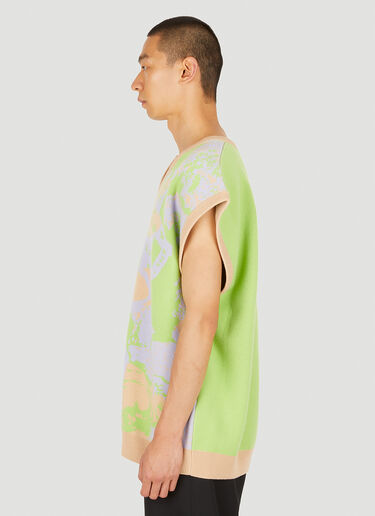 Ninamounah Kingfish Sleeveless Sweater Green nmo0148008