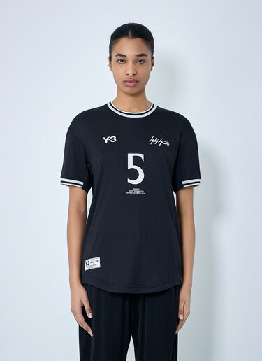 Logo Print Jersey T-Shirt Y-3 Logo Print Jersey T-Shirt Black yyy0364040