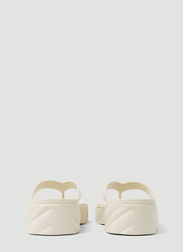 Gucci Thong Platform Sandals White guc0253113