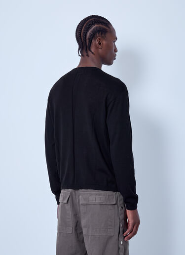 LN-CC® - Rick Owens: Cut-Out Detail Sweater - Black Rick Owens Cut-Out Detail Sweater Black ric0165042