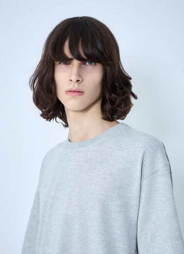 Saint Laurent Cassandre Oversize T-Shirt Grey sla0162009