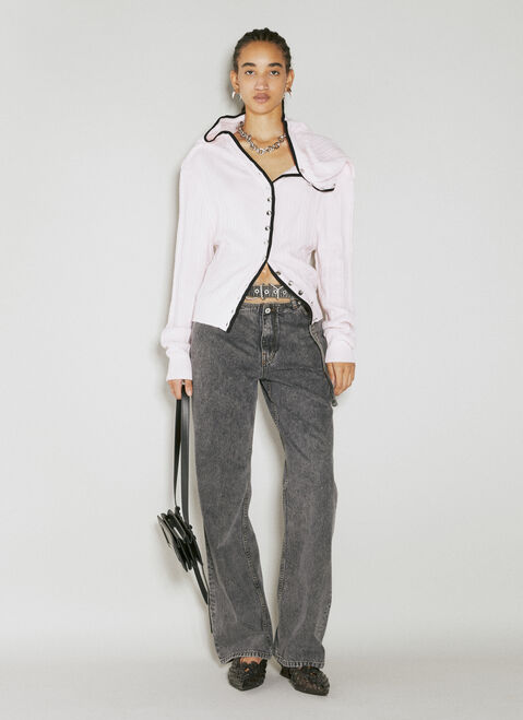 Jacquemus Chain Necklace Cardigan Red jac0254121