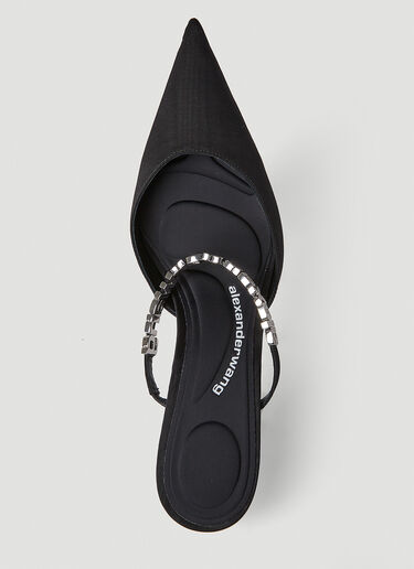 Alexander Wang Delphine Logo Strap Mules Black awg0251052