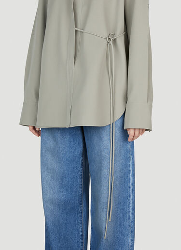 Jil Sander Self-Tie Shirt Green jil0253005