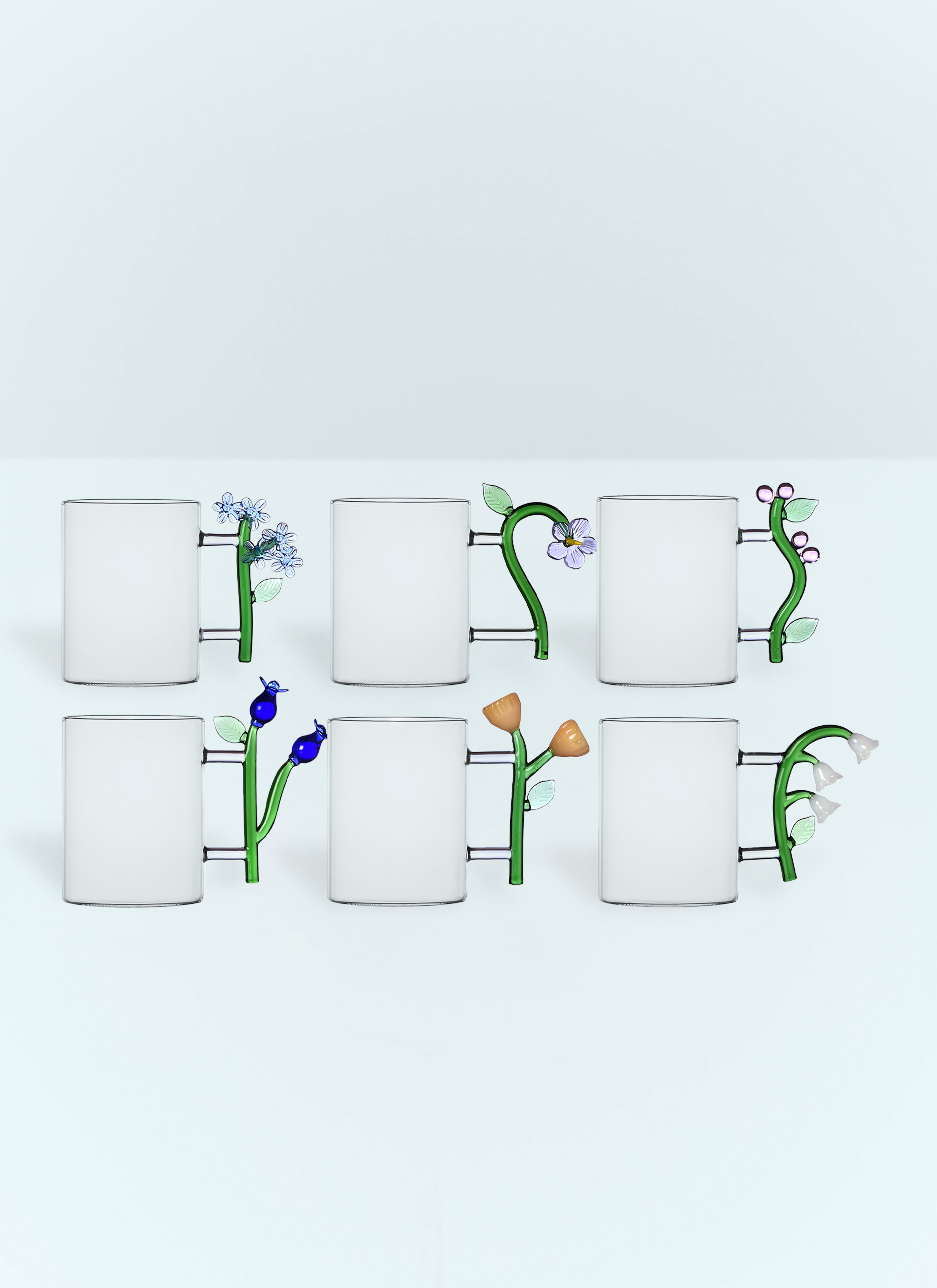 Seletti Set Of Six Botanica Mugs Multicolour wps0691134