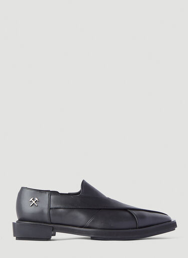 GmbH Chappal Faux-Leather Slip-Ons Black gmb0144004
