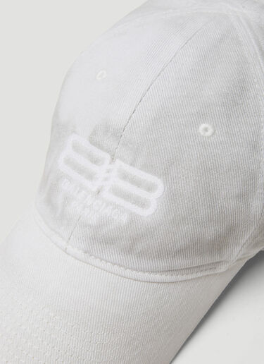 Balenciaga BB 파리스 베이스볼 캡 White bal0149071