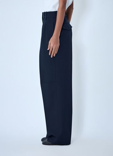 Jil Sander High-Waisted Pleated Pants Navy jil0264003