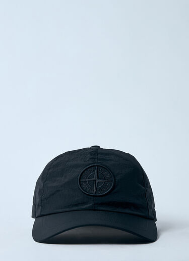 Stone Island Logo Motif Baseball Cap Black sto0160056