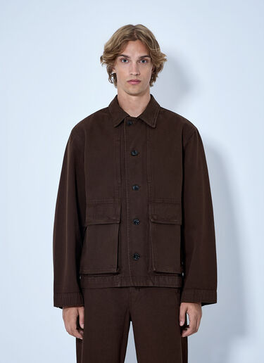 LN-CC® - Lemaire: Boxy Jacket - Brown Lemaire Boxy Jacket Brown lem0166007