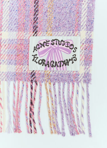 Acne Studios Oversized Plaid Scarf Blanket Purple acc0356002