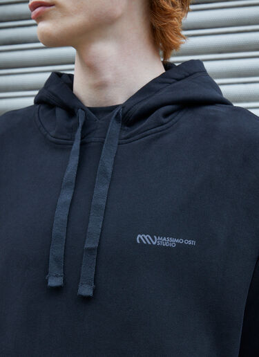 Massimo Osti Studio 徽标连帽运动衫  黑色 mao0158036