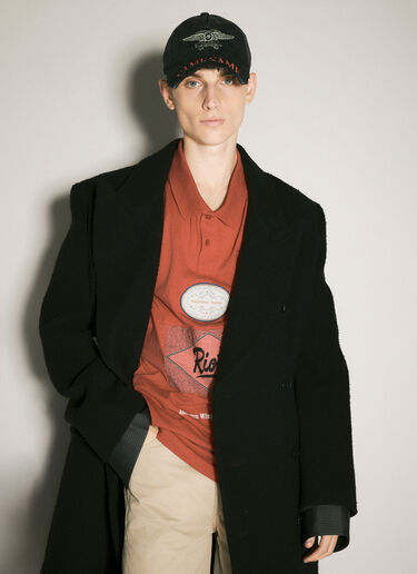 Martine Rose Cut Peak Baseball Cap Black mtr0158017
