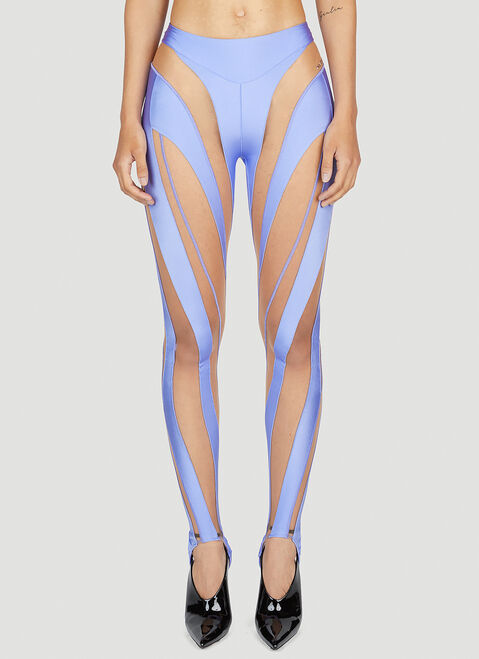 Marco Rambaldi Mesh Panel Leggings Brown mra0252020