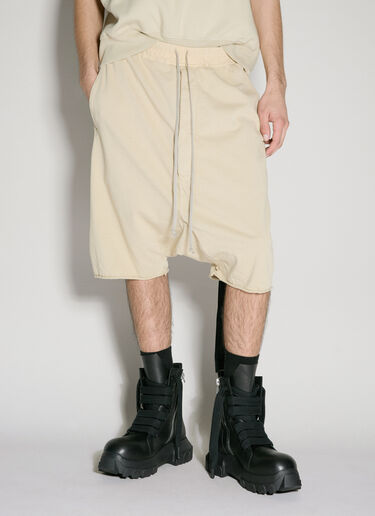 Rick Owens DRKSHDW Drawstring Pods Bermuda Shorts Beige drk0156008