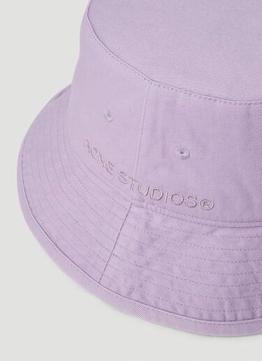 Acne Studios Embroidered Logo Bucket Hat Lilac acn0252066