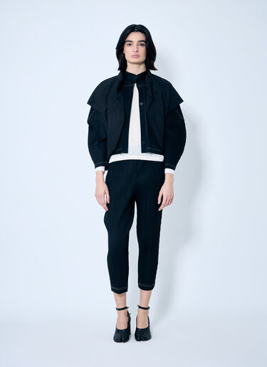 Pleats Please Issey Miyake Pleated Shirt Black plp0259015