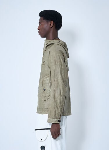 C.P. Company Lino Wax Goggle Jacket Beige pco0159007