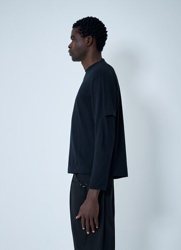 Layered Knit T-Shirt J.L-A.L Layered Knit T-Shirt Black jla0162006