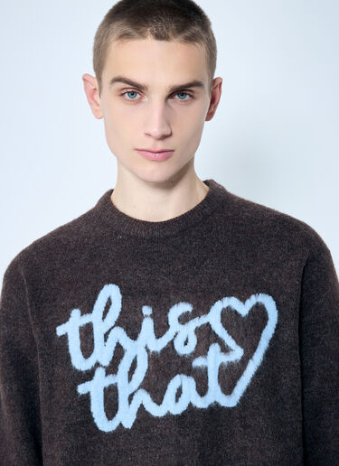 thisisneverthat® Heart Logo Knit Sweater Brown tsn0158004