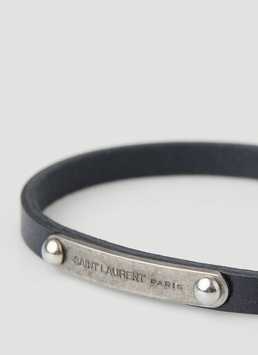 Saint Laurent Logo Plaque Bracelet Black sla0149073