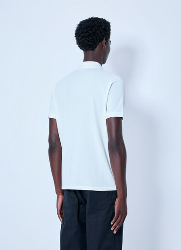 LN-CC® - Moncler: Piqué Polo Shirt - White Moncler Piqué Polo Shirt White mon0166005