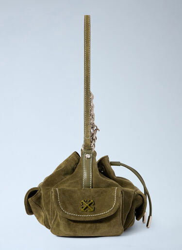 Off-White Dumbo.B Suede Bucket Bag Green ofw0262074