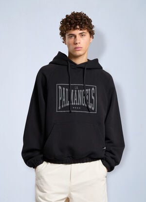 Palm Angels Vintage Box Logo Loose Hoodie Black pma0166250