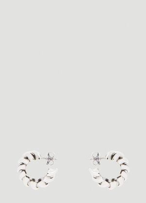 Bottega Veneta Twisted Hoop Earrings Silver bov0253090