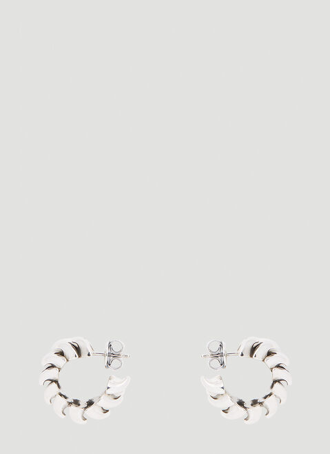 Versace Twisted Hoop Earrings Silver vrs0254014