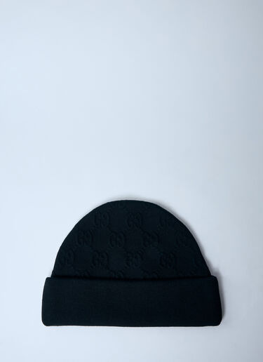 Gucci GG Wool-Blend Beanie Black guc0159079