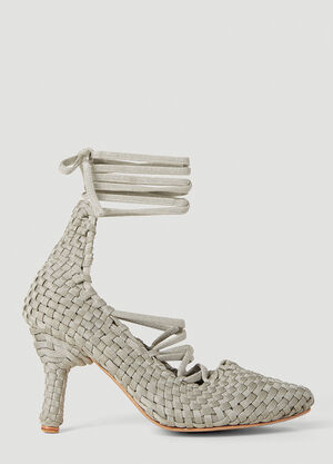 Isa Boulder Weavestrap Heels Silver isa0251013