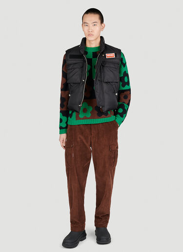 Quilted Cargo Vest Kenzo Quilted Cargo Vest Black knz0154021