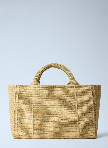 Prada Crochet Large Handbag Beige pra0264050