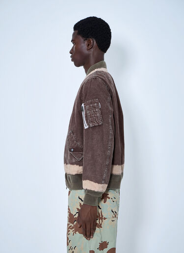 NOMARHYTHM TEXTILE Hand Dye Flight Jacket Brown nom0164001