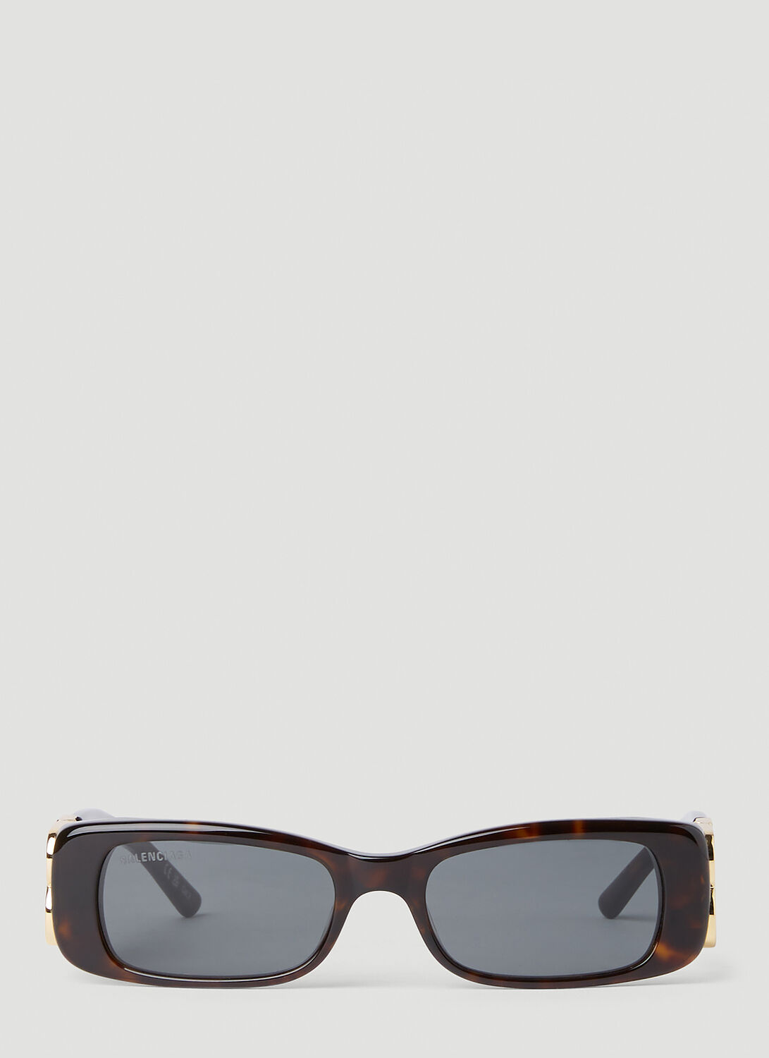 Balenciaga Dynasty Rectangle Sunglasses In Brown